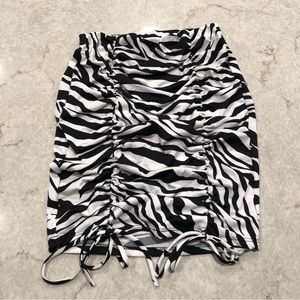 Zebra print skirt